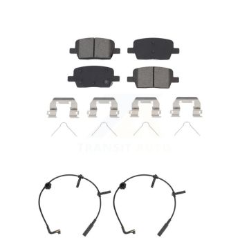 Rear Semi-Metallic Disc Brake Pads And Wear Sensors Kit For Cadillac CT6 KSW-100621