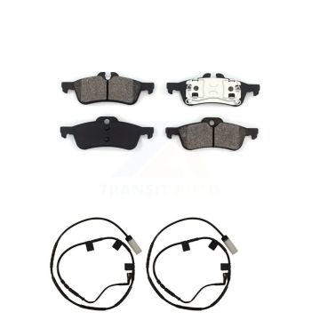Rear Semi-Metallic Disc Brake Pads And Wear Sensors Kit For 2006 Mini Cooper 1.6L KSW-100625