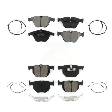 Front Rear Semi-Metallic Disc Brake Pads And Wear Sensors Kit For BMW 335i xDrive KSW-100678