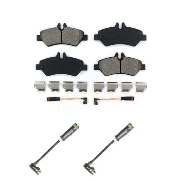 Rear Semi-Metallic Brake Pads & Extra Wear Sensor Kit For Freightliner Sprinter 2500 3500 KSW-100706
