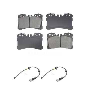 Front Semi-Metallic Disc Brake Pads And Wear Sensors Kit For Lexus LS500 LS500h KSW-100712