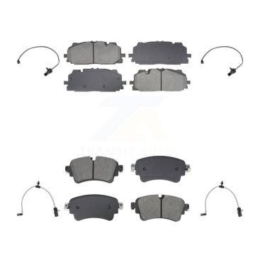 Front Rear Semi-Metallic Disc Brake Pads Wear Sensor Kit For Audi A6 Quattro A7 Sportback KSW-100714