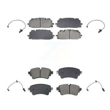 Front Rear Semi-Metallic Disc Brake Pads And Wear Sensors Kit For Audi S5 Sportback S4 KSW-100716