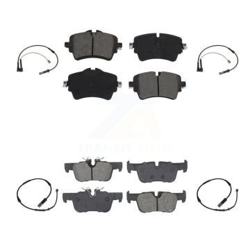 Front Rear Semi-Metallic Disc Brake Pads And Wear Sensors Kit For Mini Cooper Clubman KSW-100718
