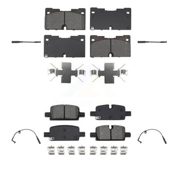 Front Rear Semi-Metallic Brake Pad Wear Sensor Kit For GMC Chevrolet Silverado 1500 Yukon KSW-100728