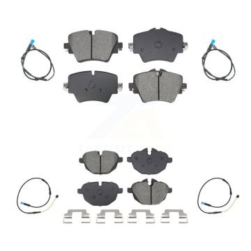 Front Rear Semi-Metallic Disc Brake Pads And Wear Sensors Kit For BMW X4 KSW-100732