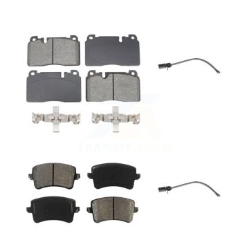 Front Rear Semi-Metallic Disc Brake Pads And Wear Sensors Kit For Audi Q5 To 5 3 2015 KSW-100733