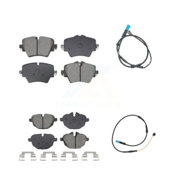 Front Rear Semi-Metallic Disc Brake Pads And Wear Sensors Kit For BMW X4 KSW-100742