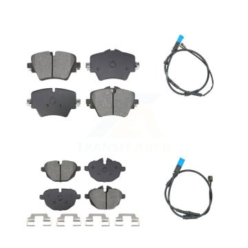 Front Rear Semi-Metallic Disc Brake Pads And Wear Sensors Kit For BMW X3 KSW-100743