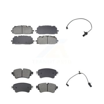 Front Rear Semi-Metallic Disc Brake Pads And Wear Sensors Kit For Audi S5 Sportback S4 KSW-100745