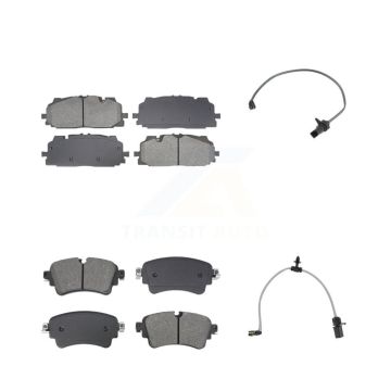 Front Rear Semi-Metallic Disc Brake Pads Wear Sensor Kit For Audi A6 Quattro A7 Sportback KSW-100746