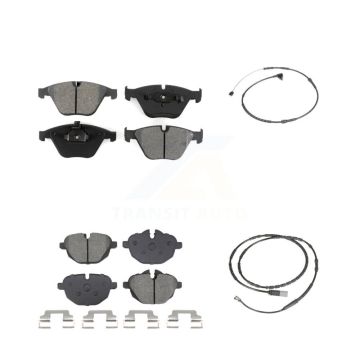 Front Rear Semi-Metallic Disc Brake Pads And Wear Sensors Kit For BMW Z4 KSW-100748