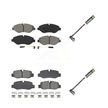 Front Rear Semi-Metallic Brake Pads & Extra Wear Sensor Kit For Mercedes-Benz Metris 2.0L KSW-100750