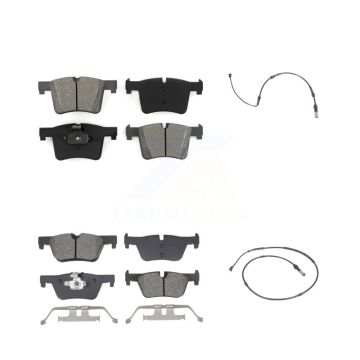 Front Rear Semi-Metallic Disc Brake Pad And Wear Sensor Kit For BMW 320i xDrive 328d 2.0L KSW-100751
