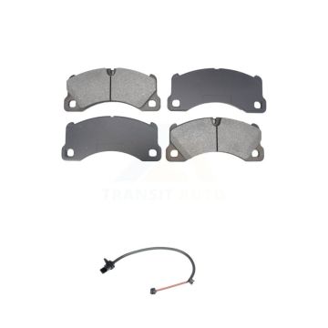 Front Semi-Metallic Disc Brake Pad & Wear Sensor Kit For Porsche Macan with Ceramic Rotor KSW-100782