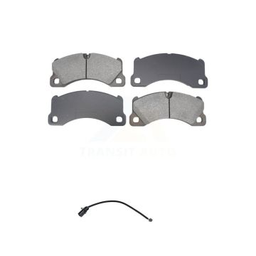 Front Semi-Metallic Disc Brake Pads And Wear Sensors Kit For 2017 Porsche Macan 2.0L KSW-100786