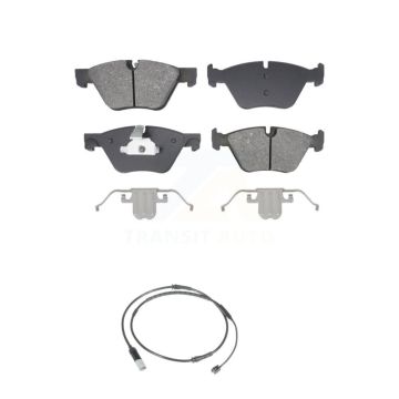 Front Semi-Metallic Disc Brake Pads And Wear Sensors Kit For BMW 528i KSW-100788