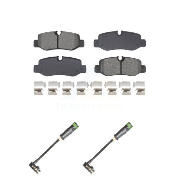 Rear Semi-Metallic Disc Brake Pads And Wear Sensors Kit For Mercedes-Benz Metris 2.0L KSW-100816