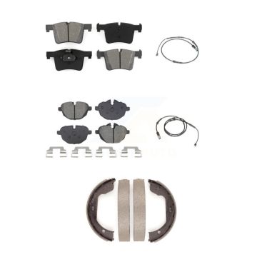 Front Rear Semi-Metallic Disc Brake Pad & Wear Sensor Kit (5Pc) For 2011 BMW X3 xDrive28i KSW-100839