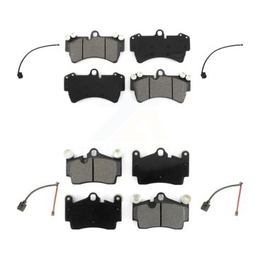 Front Rear Semi-Metallic Disc Brake Pads And Wear Sensors Kit For Audi Q7 KSW-100841