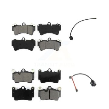 Front Rear Semi-Metallic Disc Brake Pads And Wear Sensors Kit For Audi Q7 KSW-100846