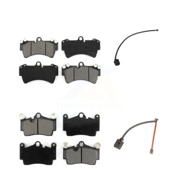 Front Rear Semi-Metallic Disc Brake Pads And Wear Sensors Kit For Audi Q7 KSW-100847