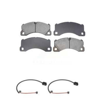 Front Semi-Metallic Disc Brake Pads And Wear Sensors Kit For Porsche Cayenne KSW-100850