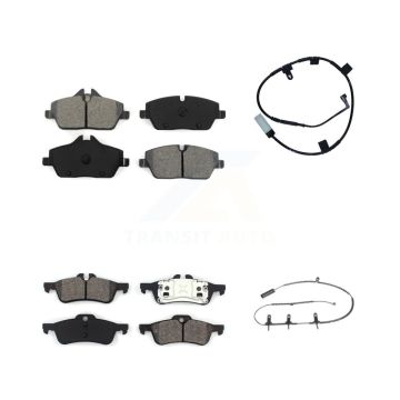 Front Rear Semi-Metallic Disc Brake Pads And Wear Sensors Kit For Mini Cooper KSW-100863