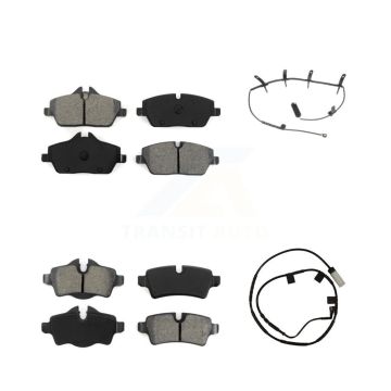 Front Rear Semi-Metallic Disc Brake Pads And Wear Sensors Kit For Mini Cooper KSW-100864