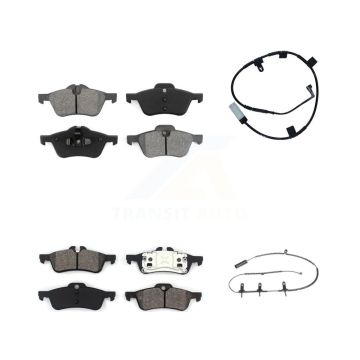 Front Rear Semi-Metallic Disc Brake Pads And Wear Sensors Kit For Mini Cooper KSW-100865