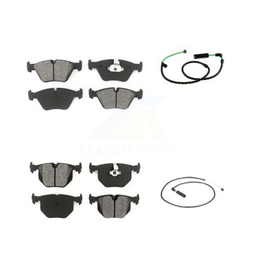 Front Rear Semi-Metallic Disc Brake Pads And Wear Sensors Kit For BMW X3 3.0L KSW-100869
