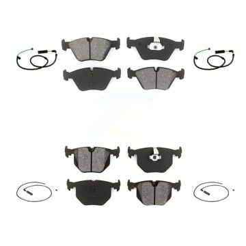 Front Rear Semi-Metallic Disc Brake Pads And Wear Sensors Kit For BMW X3 3.0L KSW-100870