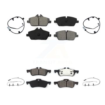 Front Rear Semi-Metallic Disc Brake Pads And Wear Sensors Kit For Mini Cooper KSW-100872