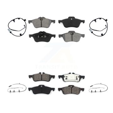 Front Rear Semi-Metallic Disc Brake Pads And Wear Sensors Kit For Mini Cooper KSW-100873