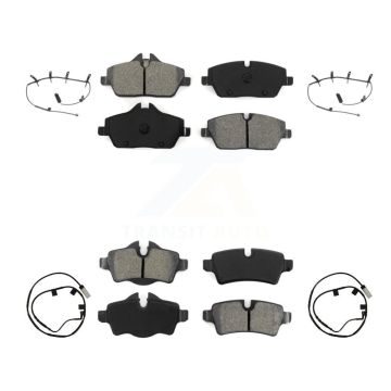 Front Rear Semi-Metallic Disc Brake Pads And Wear Sensors Kit For Mini Cooper KSW-100875