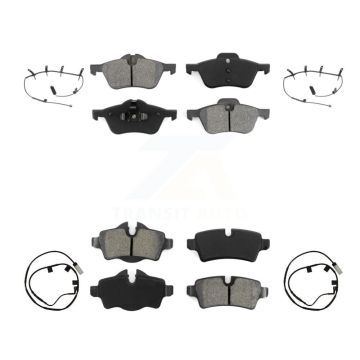 Front Rear Semi-Metallic Disc Brake Pads And Wear Sensors Kit For Mini Cooper KSW-100876