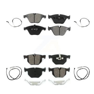 Front Rear Semi-Metallic Brake Pads & Wear Sensor Kit For 2013 BMW X1 xDrive35i with 3.0L KSW-100878