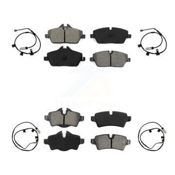 Front Rear Semi-Metallic Disc Brake Pads And Wear Sensors Kit For Mini Cooper KSW-100881