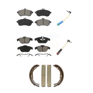 Front Rear Semi-Metallic Brake Pad Wear Sensor Kit (5Pc) For 2012 Mercedes-Benz C250 1.8L KSW-100891