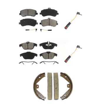 Front Rear Semi-Metallic Brake Pad & Extra Wear Sensor Kit (5Pc) For Mercedes-Benz GLK350 KSW-100894