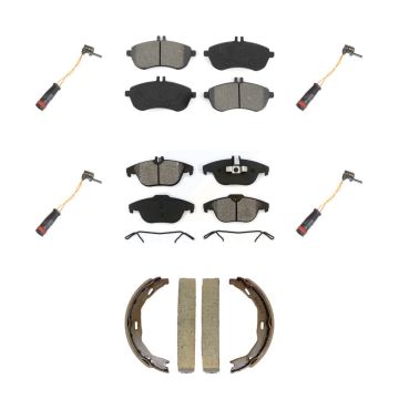 Front Rear Semi-Metallic Brake Pad Wear Sensor Kit (7Pc) For Mercedes-Benz C300 C250 C230 KSW-100903