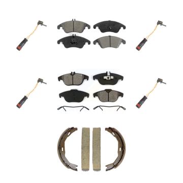 Front Rear Semi-Metallic Brake Pad Wear Sensor Kit (7Pc) For Mercedes-Benz C300 C350 E350 KSW-100904