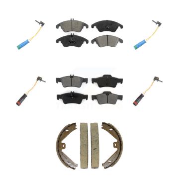 Front Rear Semi-Metallic Disc Brake Pads And Wear Sensor Kit (7Pc) For Mercedes-Benz E400 KSW-100908