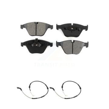 Front Semi-Metallic Disc Brake Pads & Wear Sensor Kit For 2013 BMW X1 xDrive35i with 3.0L KSW-100916