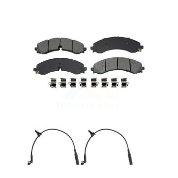 Rear Semi-Metallic Brake Pad & Wear Sensor Kit For GMC Chevrolet Sierra 2500 HD Silverado KSW-100929