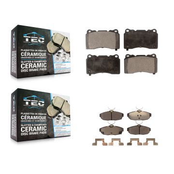 Front Rear Ceramic Brake Pads Kit For 2012 Ford Mustang Boss 302 Shelby GT500 KTC-100009