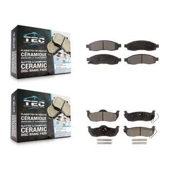 Front Rear Ceramic Brake Pads Kit For Nissan TITAN INFINITI QX56 Armada Pathfinder KTC-100018