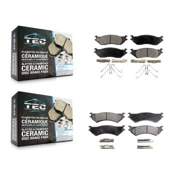 Front Rear Ceramic Brake Pads Kit For 2007 Ford E-150 From 10 17 06 KTC-100032