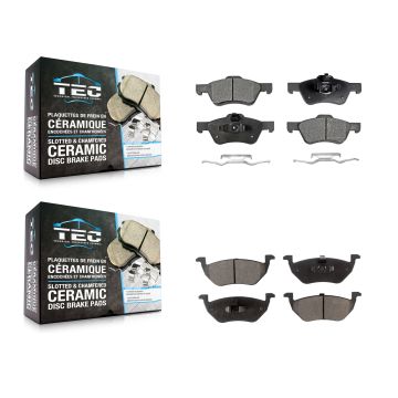 Front Rear Ceramic Brake Pads Kit For Ford Escape Mazda Tribute Mercury Mariner KTC-100033
