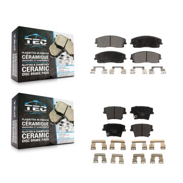 Front Rear Ceramic Brake Pads Kit For Dodge Chrysler 300 Charger Challenger Magnum KTC-100036